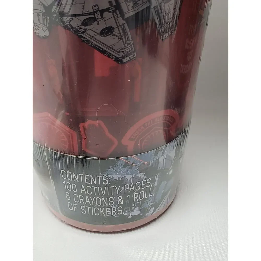 Star Wars Travel Cup w. Book Activities Crayons & 2 Light Sabers & Sticker Pad